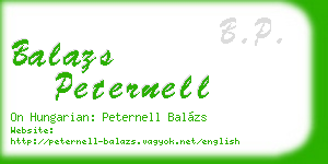 balazs peternell business card
